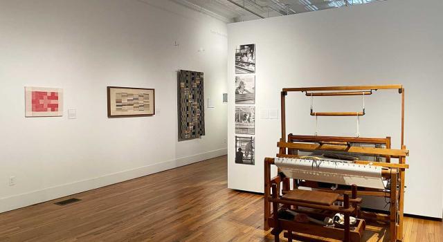installation of Weaving at Black Mountain College: Anni Albers, Trude Guermonprez, and Their Students at the Black Mountain College Museum + Arts Center, Asheville, NC (September 29, 2023 - January 6, 2024)
