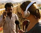 student on field study