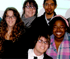 Hampshire students smiling