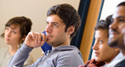 student in class