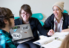 students laughing
