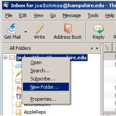 Creating Imap Folders And Subfolders Hampshire College