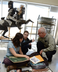 Hampshire professor Bill Brayton with students