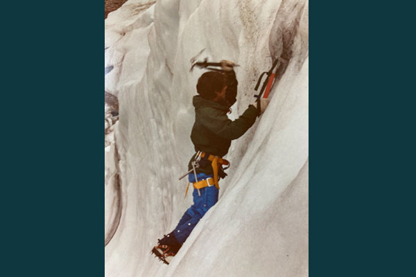 Bob Garmirian ice climbing