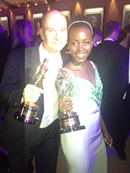 Hampshire College alumni Jonathan Kitzen and Lupita Nyong'o