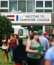 welcome sign on move in day