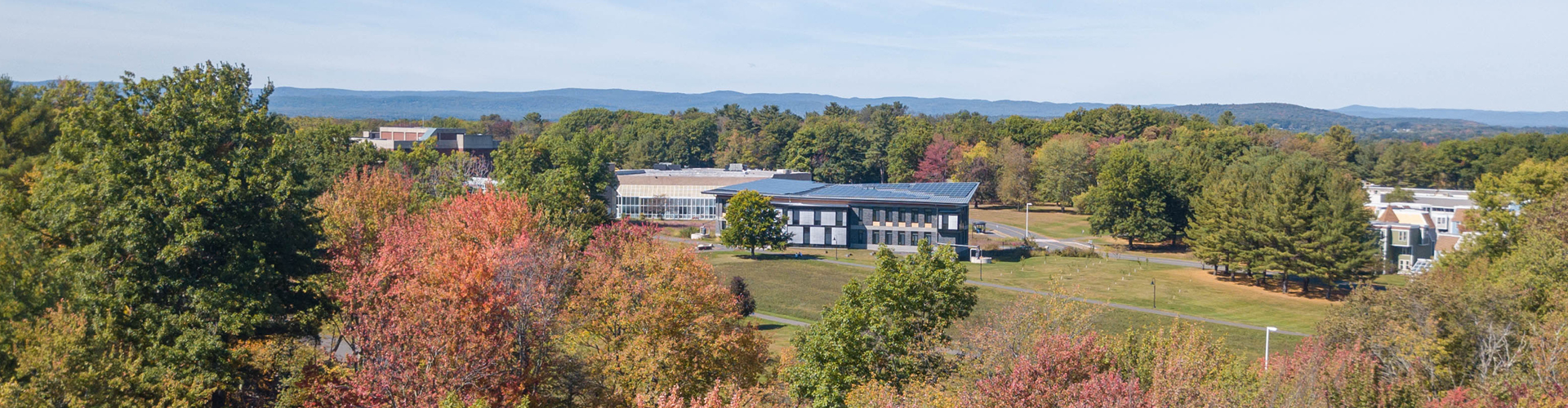 Hampshire College and the Kern Center in the fall