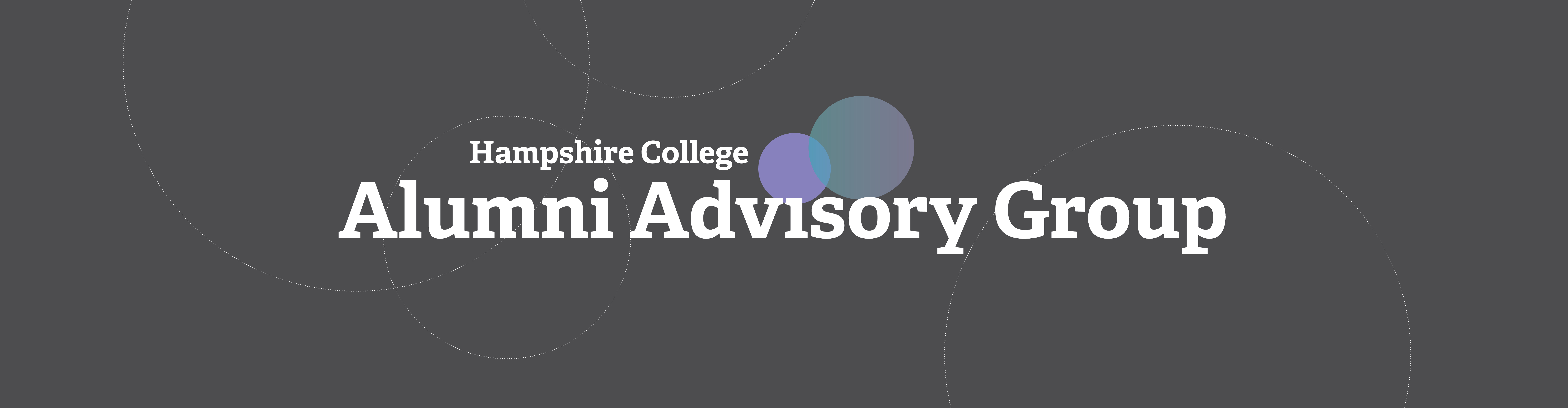 Graphic banner reading "Alumni Advisory Group"