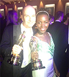 Hampshire College alumni Jonathan Kitzen and Lupita Nyong'o