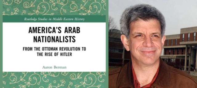 Photo of Professor Emeritus Aaron Berman with new book cover.