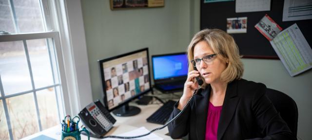 Jennifer Chrisler at her desk