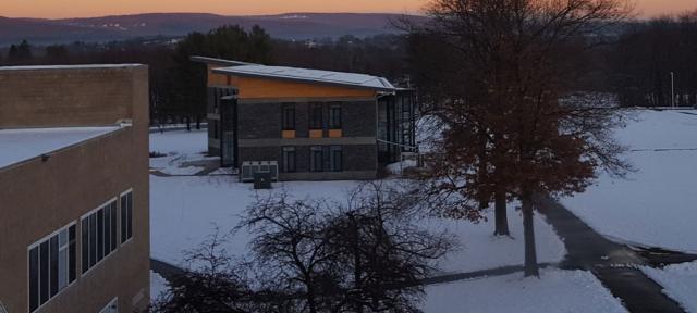 Campus in snow