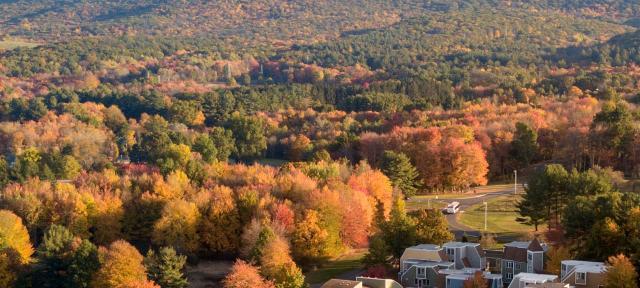 Campus and the Notch as seen from above