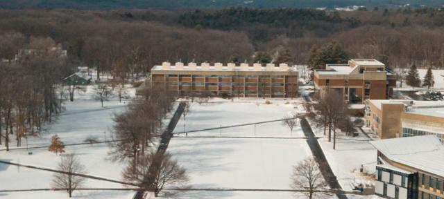 Campus in snow