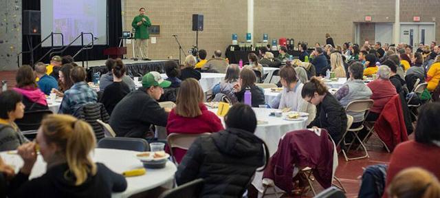 Dr. Amer F. Ahmed from UMass delivers the keynote lunch address