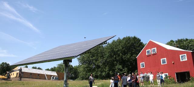 Students at the Hampshire College  Farm Center