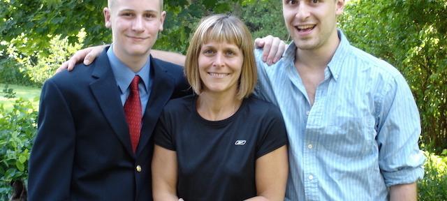 Marie Hershkowitz with her sons Sam and Ben. Marie Hershkowitz with her sons Sam and Ben.