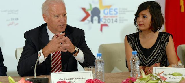 VP Joe Biden and Yasmine El Baggari