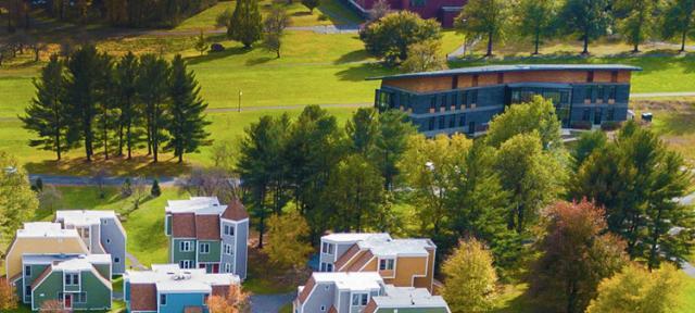 Hampshire College campus as seen from above