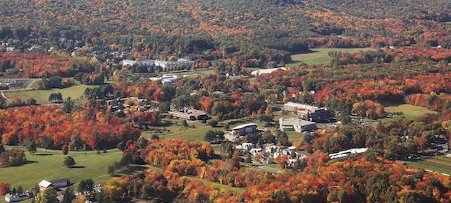 Hampshire College aerial Fall 2015