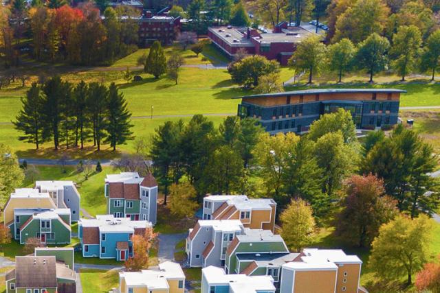 Hampshire College campus as seen from above