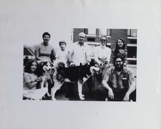 Miriam Slater in a group of people. 