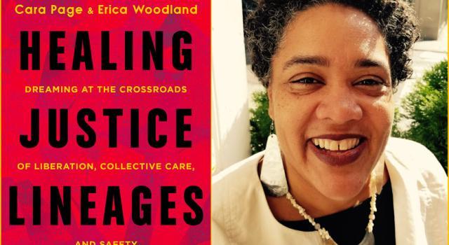 Book Cover "Healing Justice Lineages" and Cara Page
