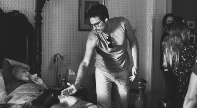 Andrea Pallero on the set of Monica