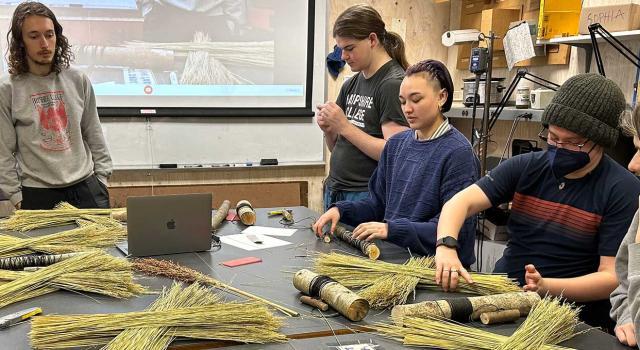 Broom-making class