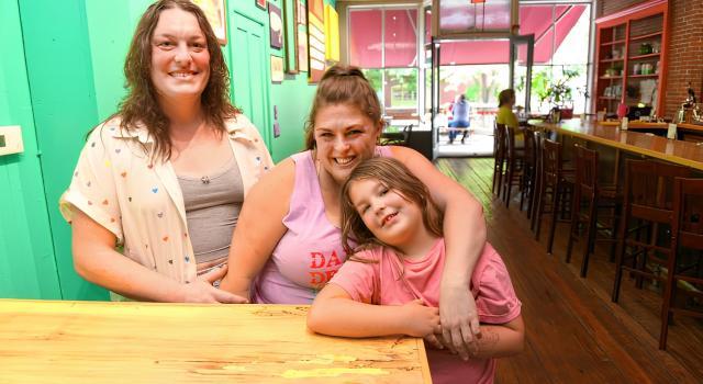 Adrixn Catao, Jill Fishman, and their daughter at Dreamhouse