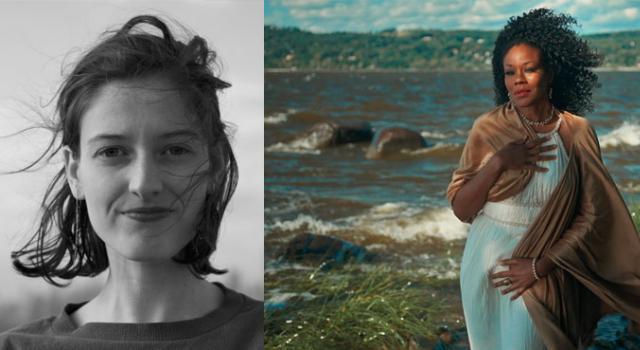Emily Packer and a still from their film, Holding Back the Tide
