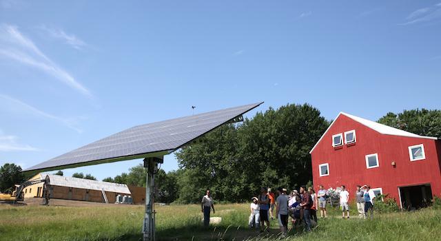 Students at the Hampshire College  Farm Center