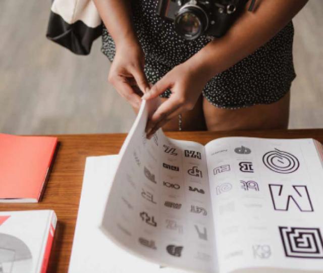 Student flips through book.