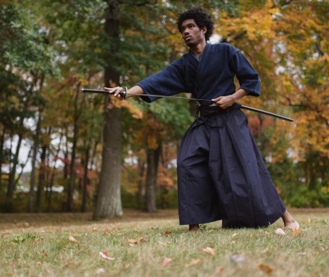 Student practicing Japanese Swordsmanship Iaido