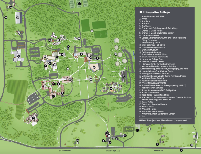 Hampshire College campus map