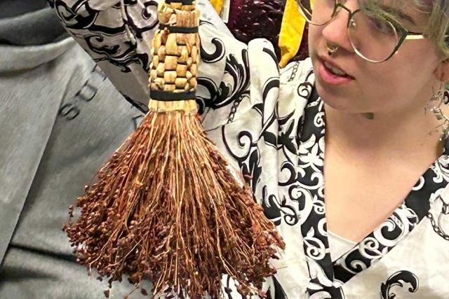 Broom and student
