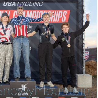 The winners' podium at the USA Cycling National Championships.