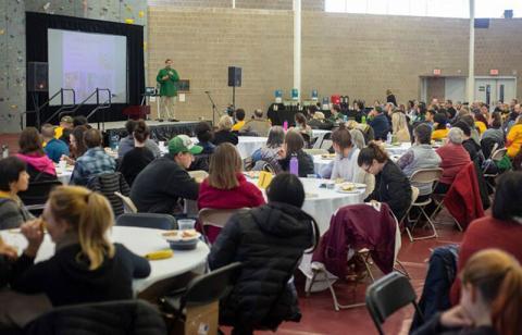 Dr. Amer F. Ahmed from UMass delivers the keynote lunch address