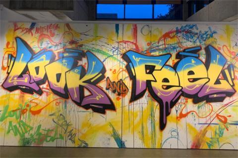 graffiti spelling "Look and Feel"