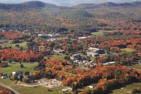 Hampshire College aerial Fall 2015