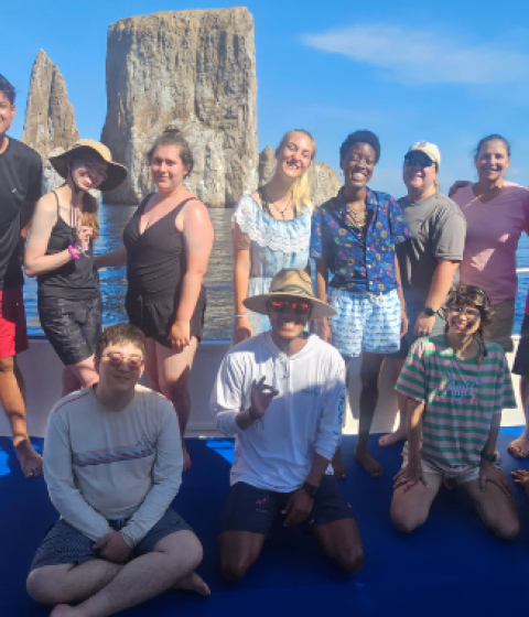 Artemis Moleus F21 and a group in the Galapagos.