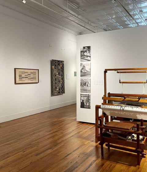 installation of Weaving at Black Mountain College: Anni Albers, Trude Guermonprez, and Their Students at the Black Mountain College Museum + Arts Center, Asheville, NC (September 29, 2023 - January 6, 2024)