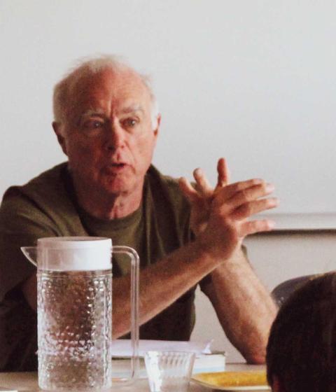 Photo: Left to right — Professors Emeritus of Mathematics David C. Kelly and Ken Hoffman