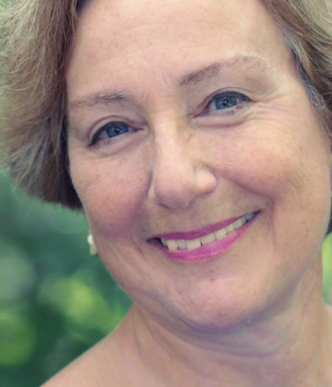 On the left: headshot of author alum Galina Vromen 72F On the right "Hill of Secrets" the cover of her book 
