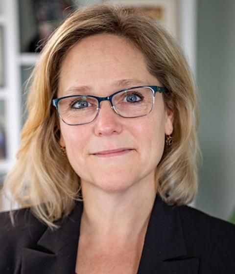 Interim President Jennifer Chrisler in her office