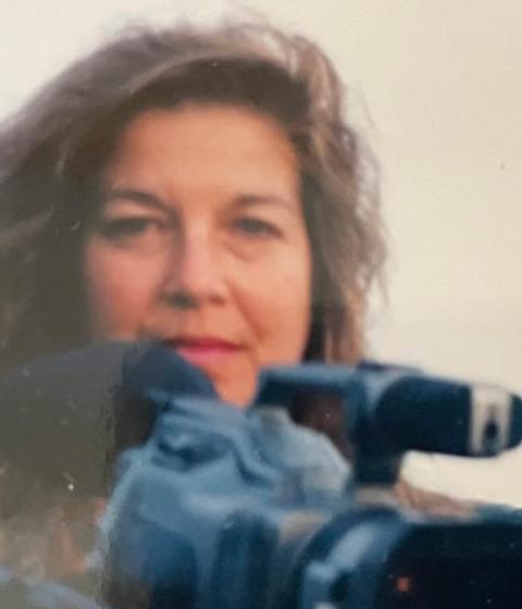 Joan Braderman with camera