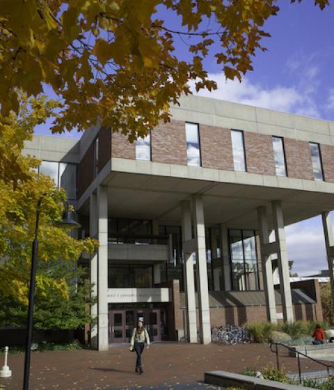 Hampshire Harold F. Johnson Library autumn