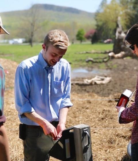 Hampshire  College Students Working on the Agrigatr Project