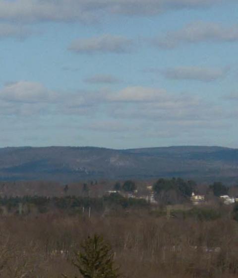 Blue sky over hills