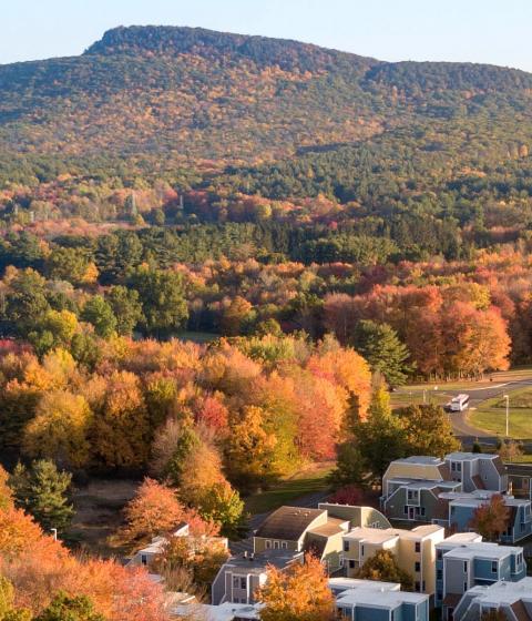 Campus and the Notch as seen from above